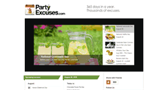 Desktop Screenshot of partyexcuses.com