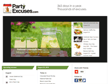 Tablet Screenshot of partyexcuses.com